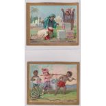 Trade cards, Huntley & Palmers Children of Nations 1, (set 12 cards). (a few marks gen gd)