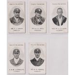 Cigarette cards, Taddy, County Cricketers, Hampshire, 5 cards, Mr F H Bacon, Mr A J L Hill, Rev. W P