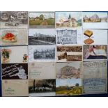 Postcards, a product advertising collection of approx 68 cards incl. Van Houten's Cocoa, Carters