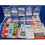 Football programmes, Chelsea home and away collection late 1950's to 70's, approx. 270 programmes