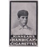 Cigarette card, Kinnear's, Australian Cricket Team, type card, C. Hill (South Australia) (slight