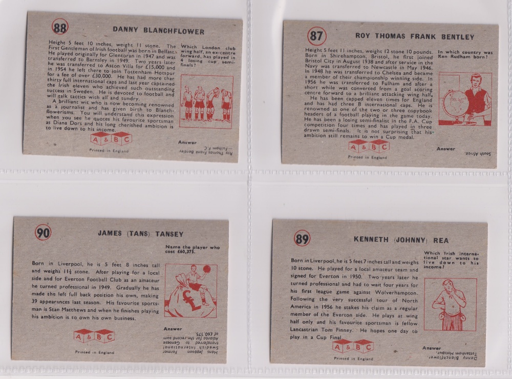 Trade cards, A&BC Gum, Footballers (With 'Planet Ltd', 47-92), 'X' size (set, 46 cards) includes - Image 22 of 24
