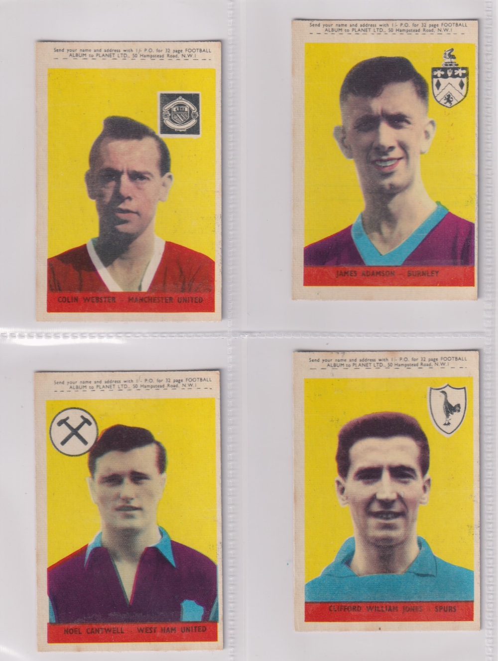 Trade cards, A&BC Gum, Footballers (With 'Planet Ltd', 47-92), 'X' size (set, 46 cards) includes - Image 17 of 24