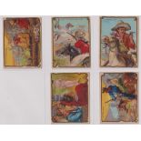 Trade cards, Canada, Ganong, The Cowboy & The Wild West, 'L' size (49/50, missing no 4) (gd)