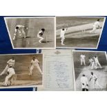 Cricket autograph, 1968 Australian touring squad official autograph sheet on headed paper signed