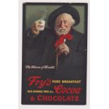 Postcard, Advertising, Fry’s Cocoa, old man in hat ‘The Bloom of Heath’, (slight edge knocks, vg) (