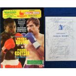 Boxing autographs, Boxing Writers Dinner Menu dated 15th April 1999 with multiple signatures to