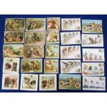 Trade cards, USA, J & P Coats, a collection of 25 advertising cards, all featuring animals including