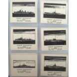 Trade cards, Real Photograph Co, 2 sets, Warship Recognition Silhouettes (79 cards plus listing) &