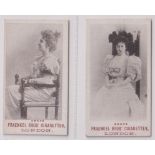 Cigarette cards, Fraenkel, Beauties, HUMPS, two type cards, ref H222, pictures nos 11 (gd) & 24 (