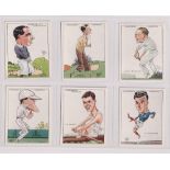 Cigarette cards, Churchman's, Men in the Moment of Sport, 2nd Series, 'L' size, (set, 12 cards) (