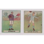 Trade cards, Battock's, Cricket & Football Cards, two coloured cards, both Football, Birmingham &