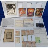 Tobacco ephemera, a collection of 30+ well presented sheets all with typed information and each with
