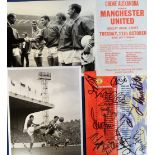 Football memorabilia, Manchester United, 4 items, a flyer from the Crewe v Manchester United