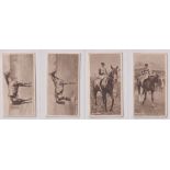 Cigarette cards, Davies, Aristocrats of the Turf (31-42) 4 cards nos 31, 34, 38 & 42 (one fair, 3