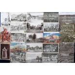 Postcards, Paul Brinklow, Gale & Polden Collection, a mixed collection of 142 cards of Aldershot