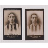 Cigarette cards, John Sinclair, Football Favourites, Sunderland A.F.C, two cards, no 78 Marples (