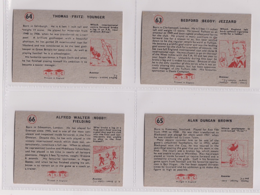 Trade cards, A&BC Gum, Footballers (With 'Planet Ltd', 47-92), 'X' size (set, 46 cards) includes - Image 10 of 24