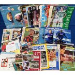 Football autographs, a collection of 100+ signed trade cards & white (some with player pictures