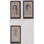 Cigarette cards, Smith's, Footballers (Brown back) 3 cards nos 104, (sl corner crease), 111, &