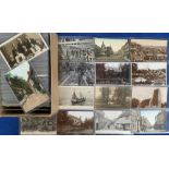 Postcards, a good and detailed collection of approx 430 cards of Kent with RP's of North St Ashford,