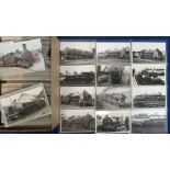Postcards, Railway Engines, postcards, mixed ages, several modern, mostly coloured images & many