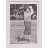 Trade card, The Capitol Picture House, Bolton, Bobby Jones (Himself) in How I Play Golf, type