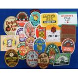 Beer labels, a mixed selection of 20 UK beer labels, various shapes and brewers Inc. Wilson's