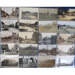 Postcards, a Lincolnshire collection of approx 200 cards with RP's of Freeman St Grimsby, Market