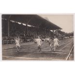 Postcard, Olympics, Paris 1924, RP, Harold Abrahams wins the 100m, by A.N., scarce (unused, vg) (1)
