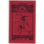 Football programme, Arsenal v Manchester City, 5th December 1936, Division 1 (gd) (1)