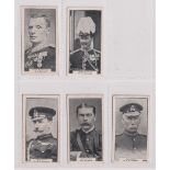 Cigarette cards, Smith's, Boer War Series (Black & white) 5 cards, nos 4, 10, 14, 19, & 25 (some