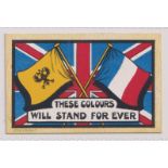 Cigarette card, Themans, War Posters, type card, 'These Colours will Stand Forever' (v slight foxing