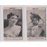 Cigarette cards, Gloag, Beauties 'PLUMS' (black & white, Challenge Flat), two cards, ref H186,