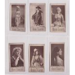 Cigarette cards, Ogden's, Actresses, Woodburytype, 6 cards, Ogden's ref book, item no 13, numbers