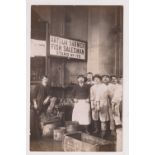 Postcard, London, Social History RP, Arthur Harmer Fish Salesman Stand No 175, Billingsgate
