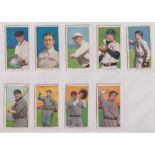 Cigarette cards, USA, ATC, Baseball Series, T206, 9 cards, all 'Sweet Caporal Cigarettes' 350