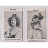 Cigarette cards, Gloag, Beauties 'PLUMS' (black & white, Challenge Flat), two cards, ref H186,