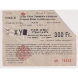Football ticket, Liverpool v Juventus, European Cup Final, 29th May, 1985, Heysel Stadium,
