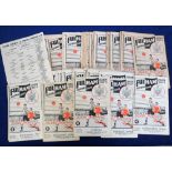 Football programmes, a Fulham home collection 1952/53 - 1959/60 (approx. 60 programmes) also inc.