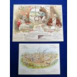 Trade advertising, Cadbury's, two advertising cards, one XL size showing dining room scene