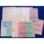 Football programmes, non-League selection 1930/31 - 1957/58, 10 programmes inc. Dulwich Hamlet homes