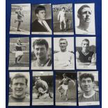 Football postcards, a collection of 12 1960's b/w postcards of various Footballers inc. Tony