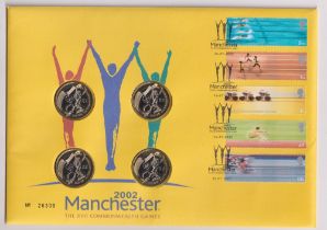 Coins, GB, Royal Mint Manchester 2002 Commonwealth Games Coin cover, No 26300 (mint)
