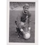 Football autograph, Roger Hunt, Liverpool, a b/w photo, being a reprint taken from earlier images,