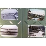 Postcards, a collection of approx. 70 cards in vintage album, RP's & printed etc inc. Social