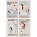 Trade cards, Liebig, Skiing II, ref S1422 (set, 6 cards) Italian language (ex)