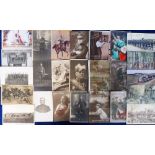 Postcards, Military, a collection of approx. 100 cards, RP's & artist-drawn, inc. soldiers,