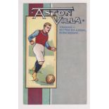 Postcard, Football, Aston Villa, early art style postcard from the Valentines Series, pu 5 Sept 1905