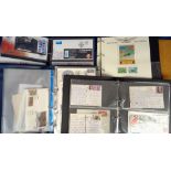 Stamps, Collection of Postal History, GB and world, 1st day covers, etc in 8 albums